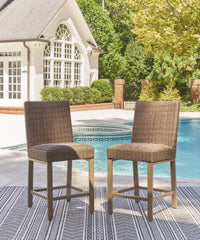 A2Z Furniture - Ashley Furniture - Walton Bridge Outdoor - Barstool (Set of 2) / Driftwood - P749-130