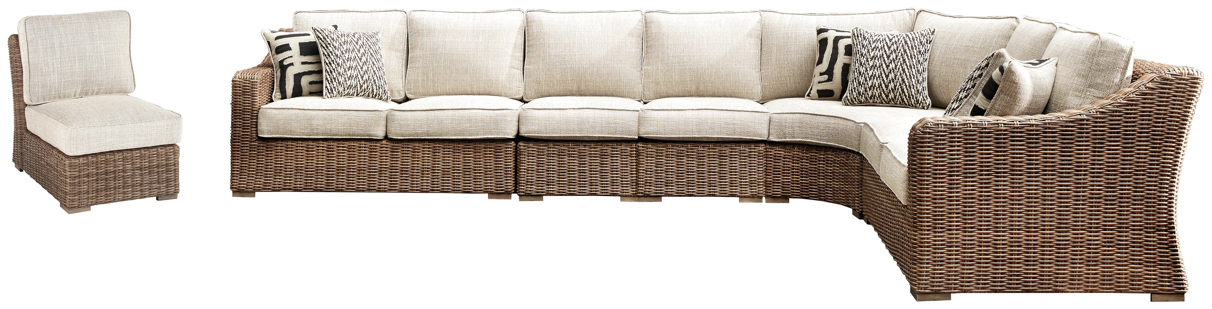 A2Z Furniture - Ashley Furniture - Beachcroft Outdoor - 6-Piece Outdoor Seating Set / Beige - P791P11