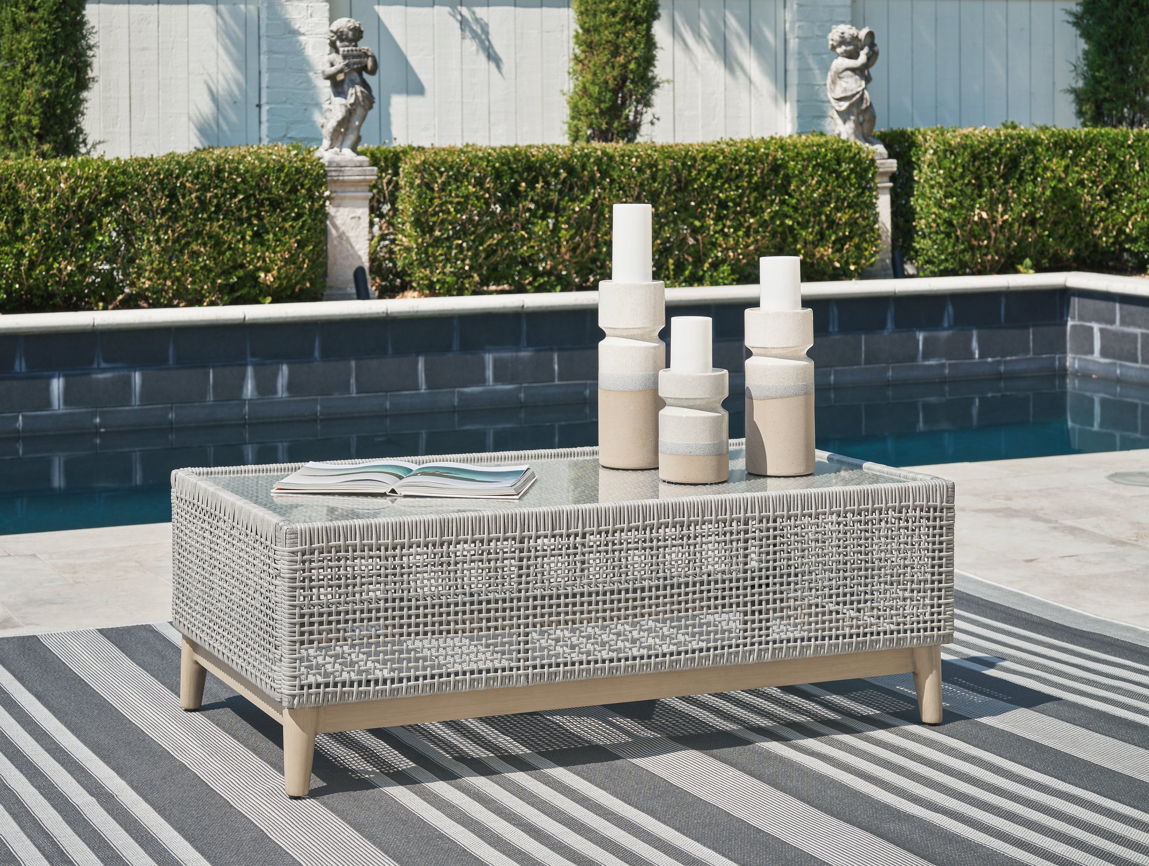 A2Z Furniture - Ashley Furniture - Seton Creek Outdoor - Rectangular Cocktail Table / Gray - P798-701
