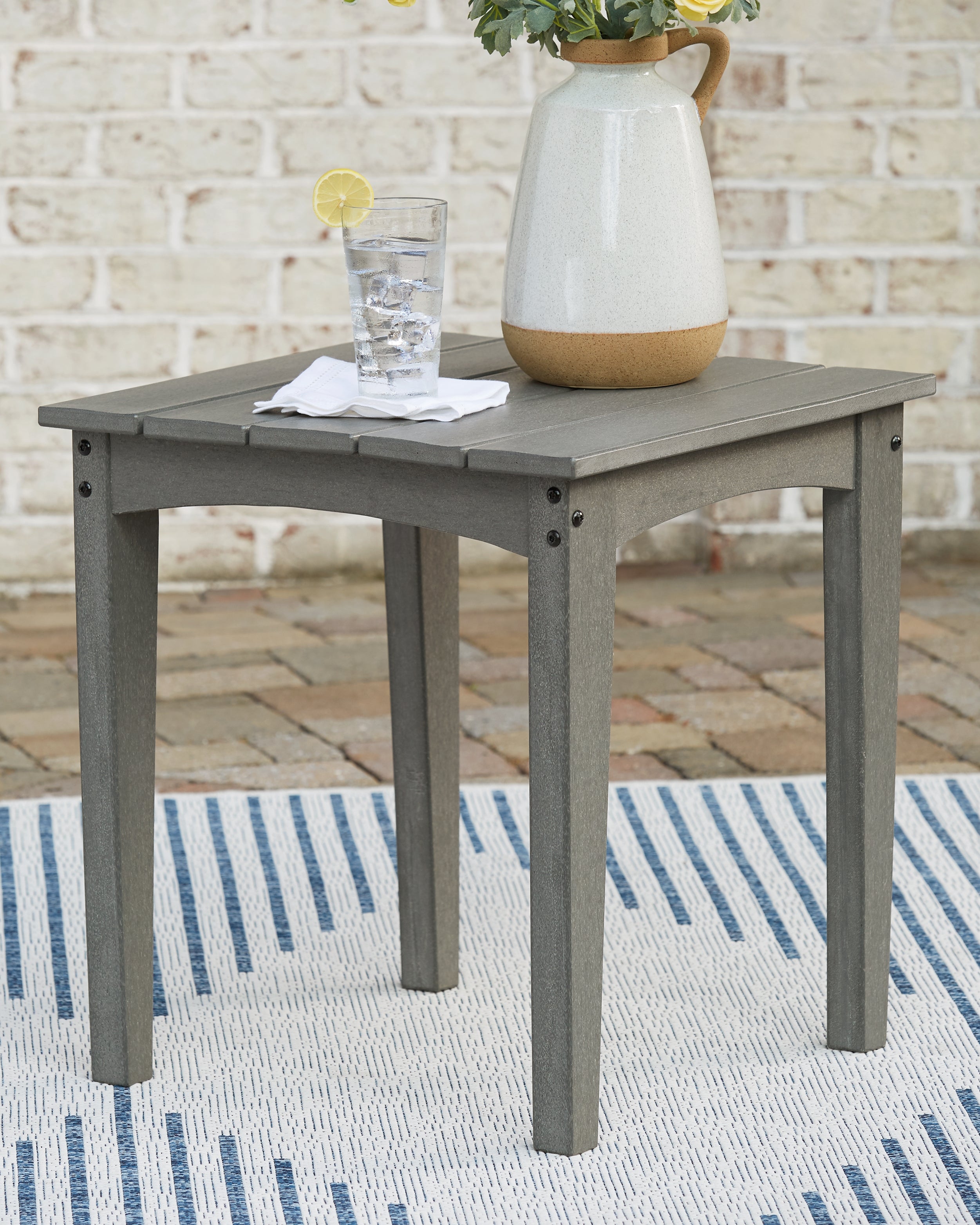 A2Z Furniture - Ashley Furniture - Visola Outdoor - Square End Table / Gray - P802-702