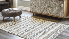 A2Z Furniture - Ashley Furniture - Karalee Rug - 5' x 7' Rug / Ivory/Brown - R404442