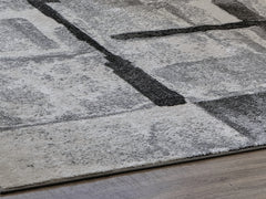 A2Z Furniture - Ashley Furniture - Brycebourne Rug - 5'3" x 7'7" Rug / Black/Cream/Gray - R404982