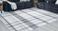 A2Z Furniture - Ashley Furniture - Kaidlow Rug - 7'7" x 9'8" Washable Rug / Gray/Cream - R405911