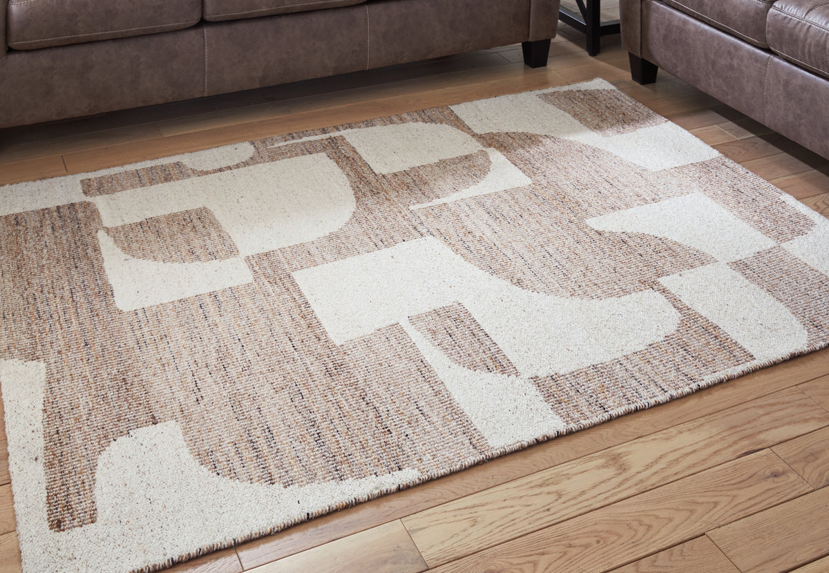 A2Z Furniture - Ashley Furniture - Brynnfield Rug - 5' x 7' Rug / Beige/Brown - R406372