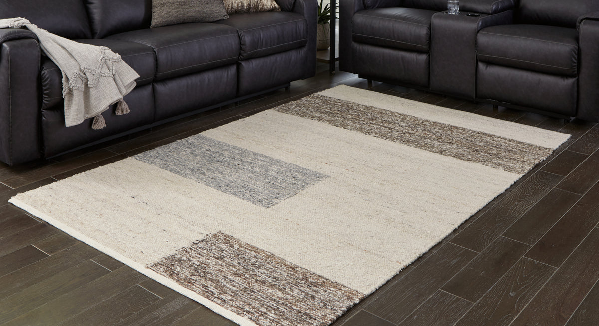 A2Z Furniture - Ashley Furniture - Barus Rug - 8' x 10' Rug / Beige/Brown/Gray - R406401