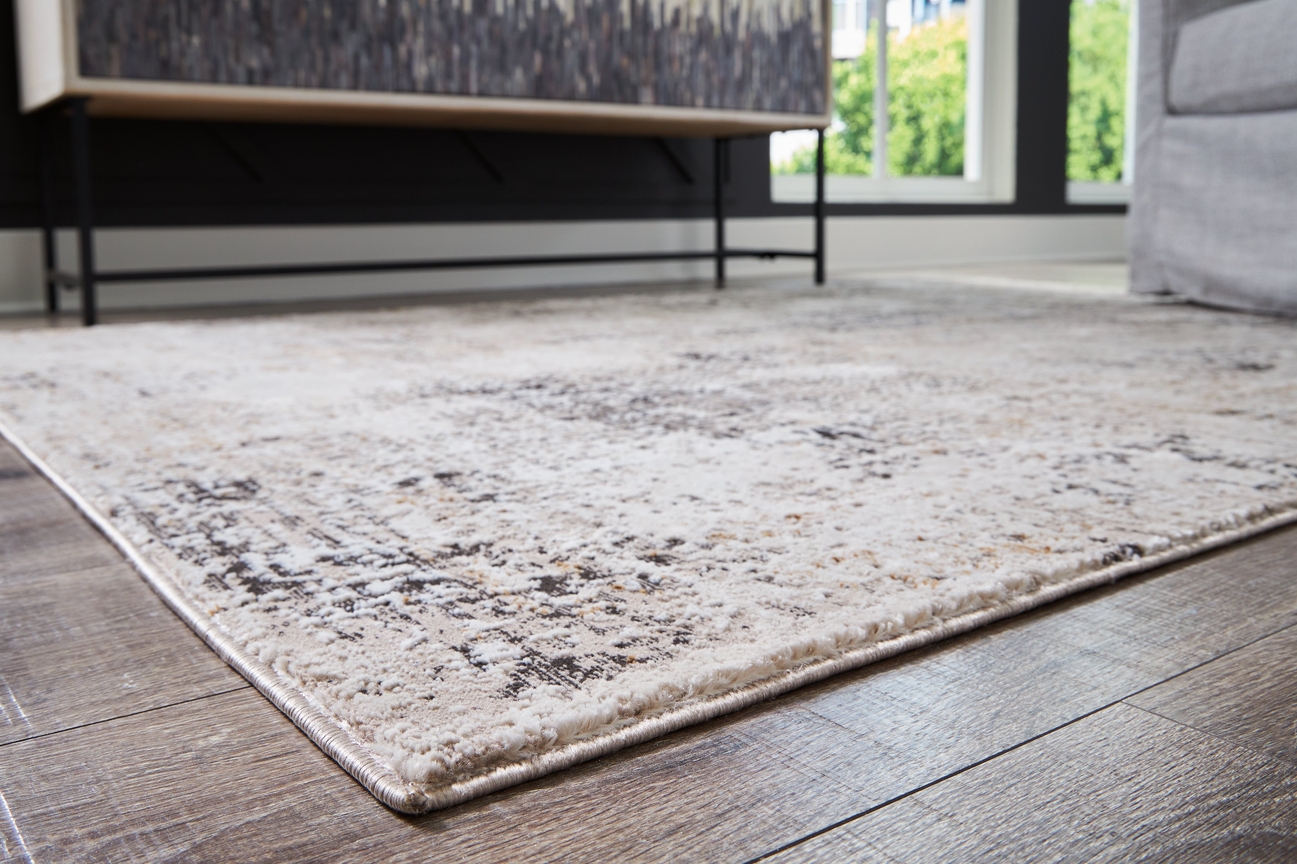 A2Z Furniture - Ashley Furniture - Elaning Rug - 8' x 10' Rug / Black/Gray/Cream - R406701