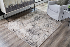 A2Z Furniture - Ashley Furniture - Elaning Rug - 5' x 7' Rug / Black/Gray/Cream - R406702