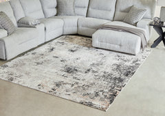 A2Z Furniture - Ashley Furniture - Langwell Rug - 10' x 14' Rug / Black/Gray/White - R406780