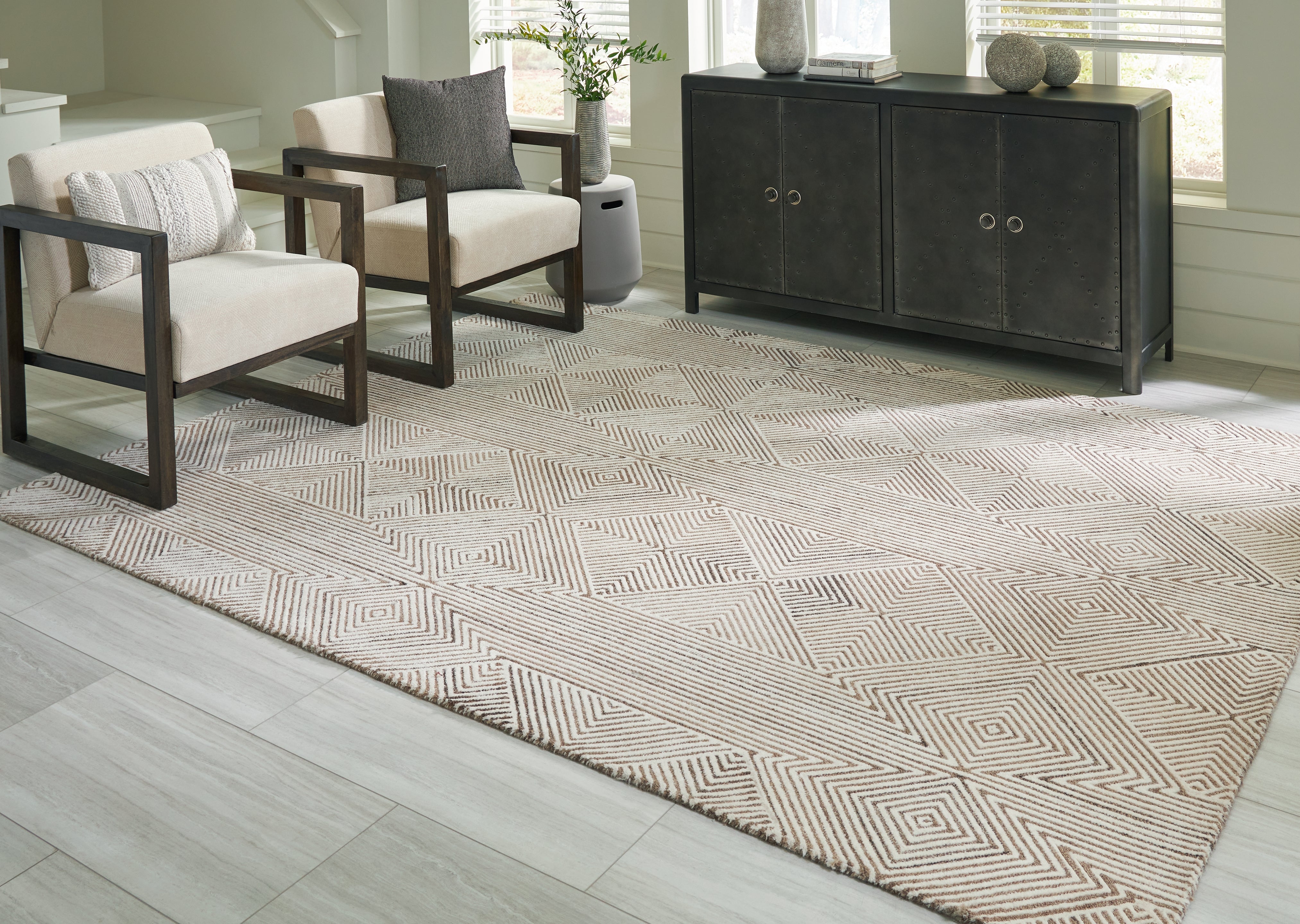 A2Z Furniture - Ashley Furniture - Jadott Rug - 8' x 10' Rug / Beige/Brown - R406801
