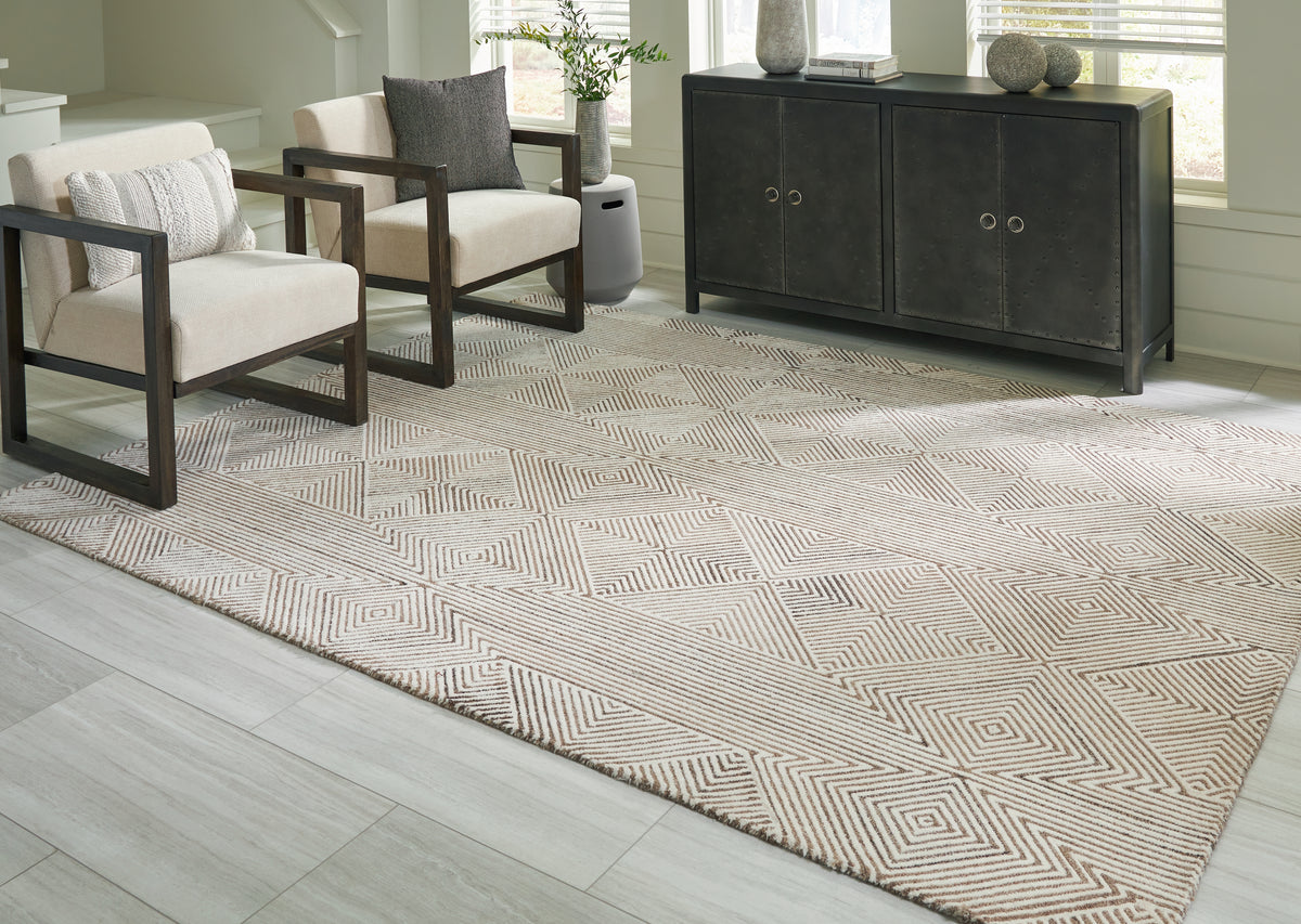 A2Z Furniture - Ashley Furniture - Jadott Rug - 8' x 10' Rug / Beige/Brown - R406801