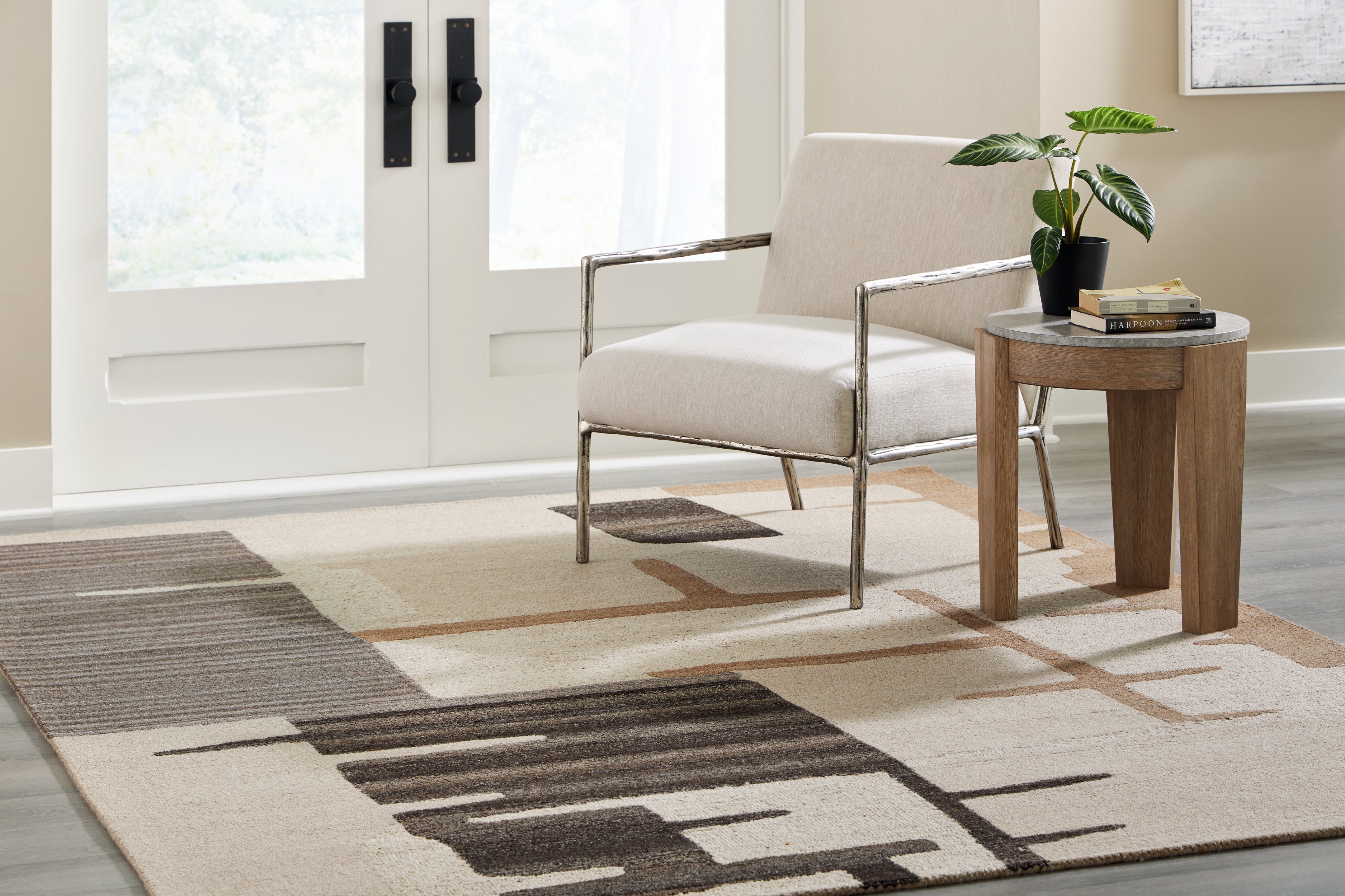 A2Z Furniture - Ashley Furniture - Kencher Rug - 8' x 10' Rug / Beige/Brown - R406821