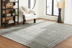 A2Z Furniture - Ashley Furniture - Jossen Rug - 5' x 7' Rug / Ivory/Gray - R406832