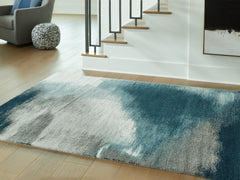 A2Z Furniture - Ashley Furniture - Brentward Rug - 8' x 10' Rug / Blue/Gray/Ivory - R407081