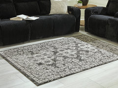 A2Z Furniture - Ashley Furniture - Glennisman Rug - Medium Rug / Black/Gray/Ivory - R407272