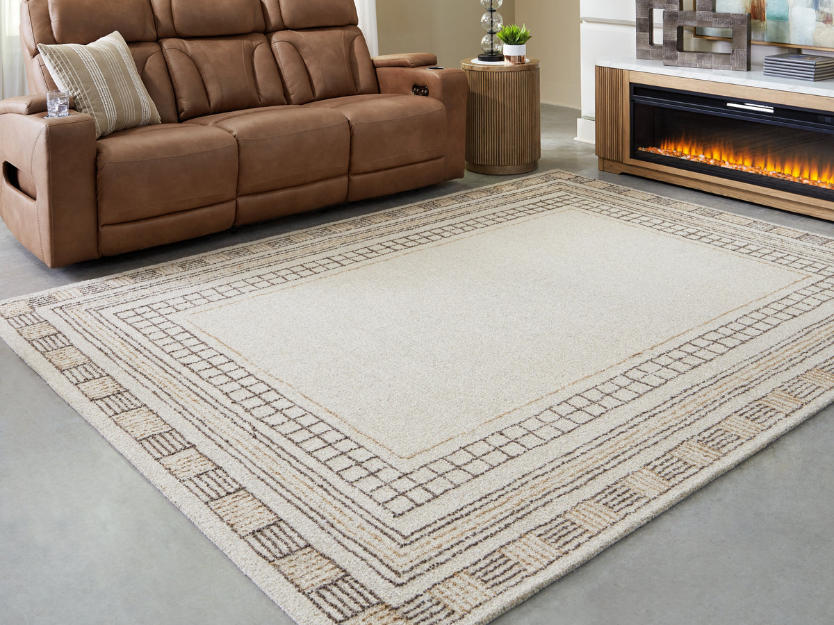 A2Z Furniture - Ashley Furniture - Idaman Rug - Large Rug / Taupe/Brown - R407291