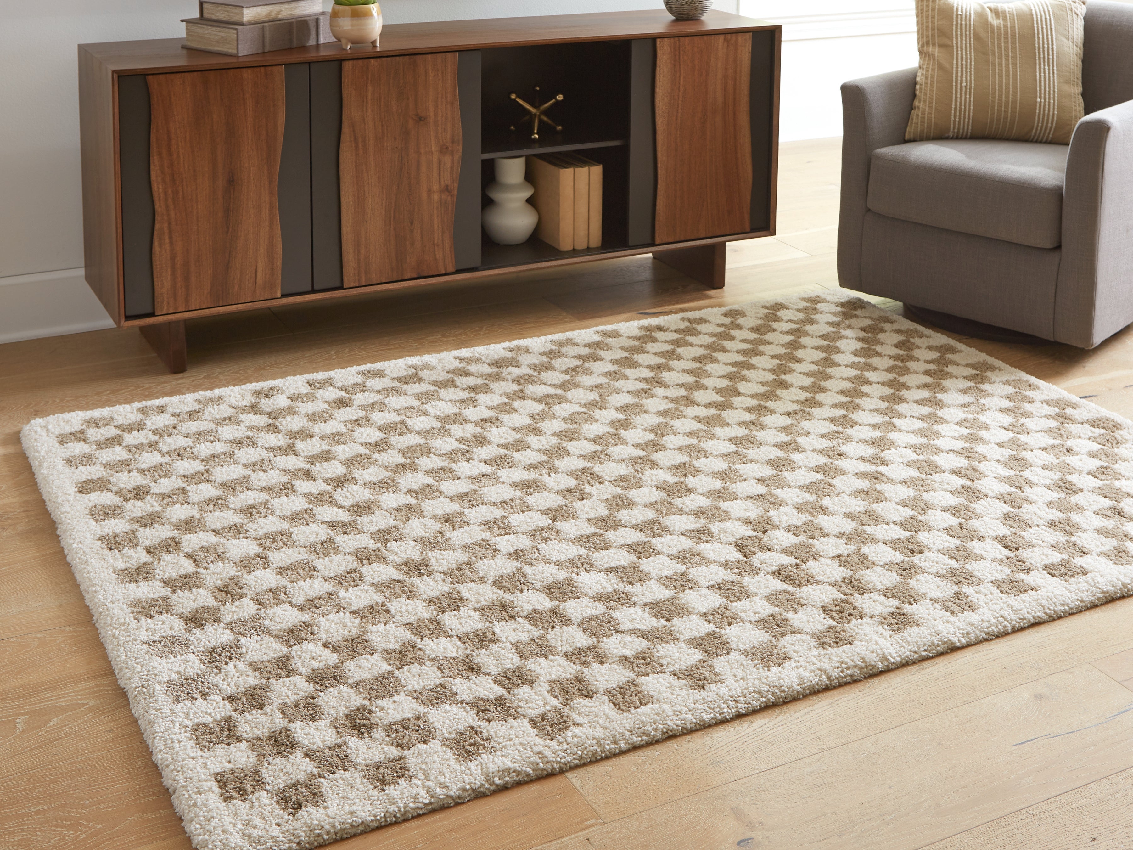 A2Z Furniture - Ashley Furniture - Karamen Rug - Large Rug / Taupe/Ivory - R407341