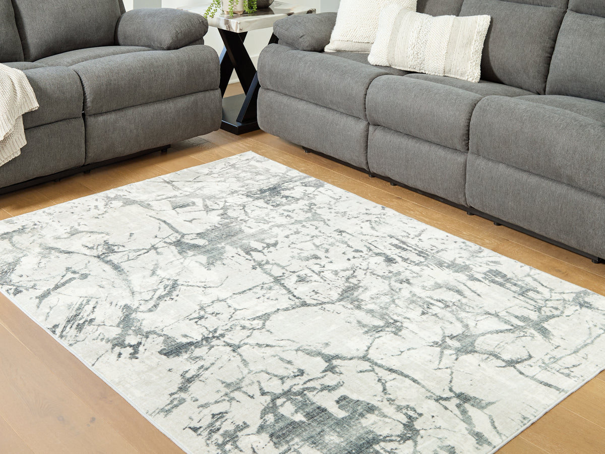 A2Z Furniture - Ashley Furniture - Tobinbury Rug - Washable 5' x 7' Area Rug / Gray - R407422