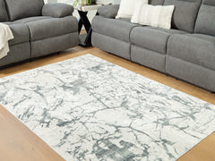 A2Z Furniture - Ashley Furniture - Tobinbury Rug - Washable 5' x 7' Area Rug / Gray - R407422