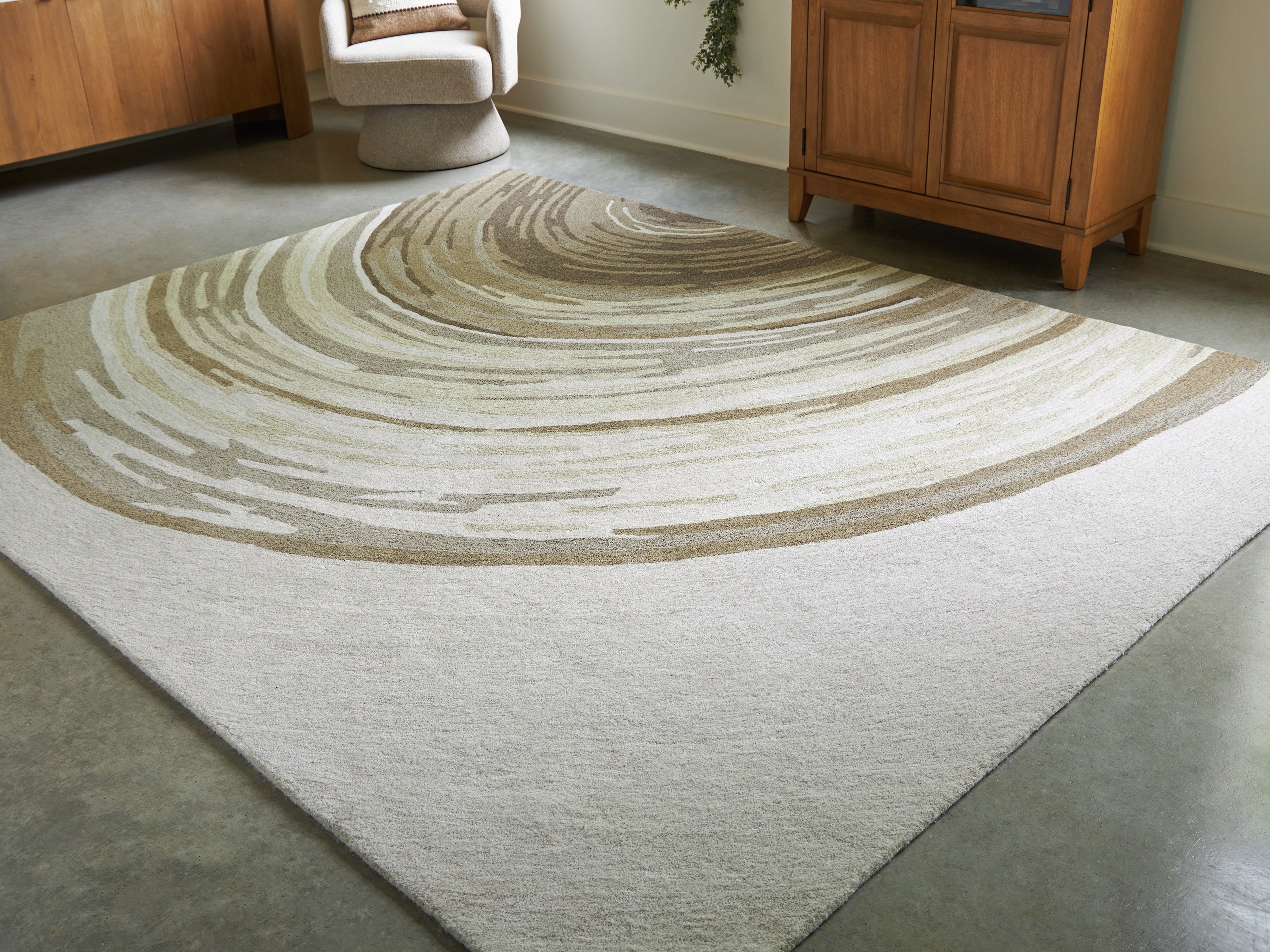 A2Z Furniture - Ashley Furniture - Rizwana Rug - 5' x 7' Area Rug / Ivory/Brown/Gray - R407762