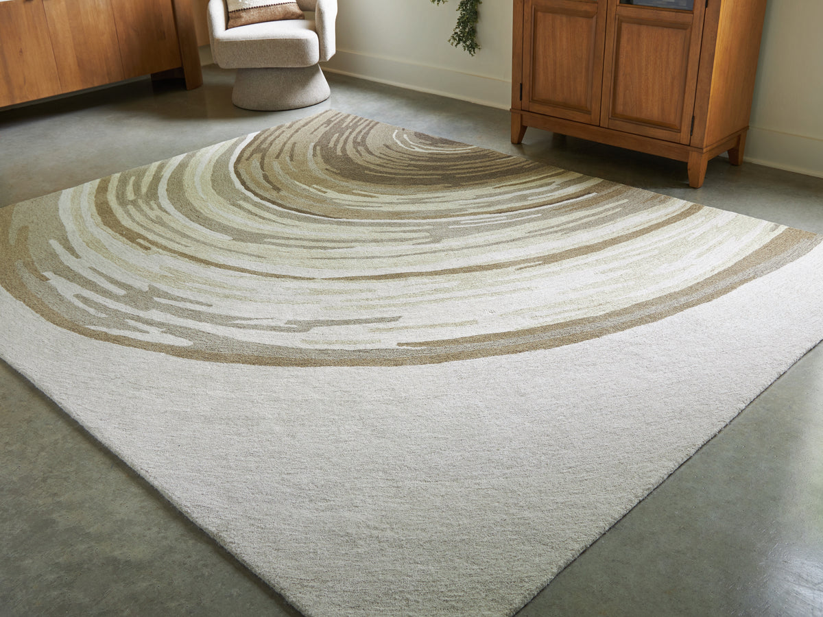 A2Z Furniture - Ashley Furniture - Rizwana Rug - 5' x 7' Area Rug / Ivory/Brown/Gray - R407762