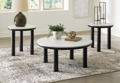A2Z Furniture - Ashley Furniture - Xandrum Table (Set of 3) - Occasional Table Set (3/CN) / Black/White - T159-13