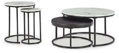 A2Z Furniture - Ashley Furniture - Jusmour Table (Set of 4) - Occasional Nesting TBL (4/CN) / Black/White - T161-14
