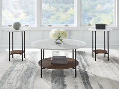 A2Z Furniture - Ashley Furniture - Wrenwich Table (Set of 3) - Occasional Table Set (3/CN) / Brown/Black/White - T167-13