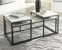 A2Z Furniture - Ashley Furniture - Donnesta Table (Set of 3) - Occasional Table Set (3/CN) / Gray/Black - T182-13