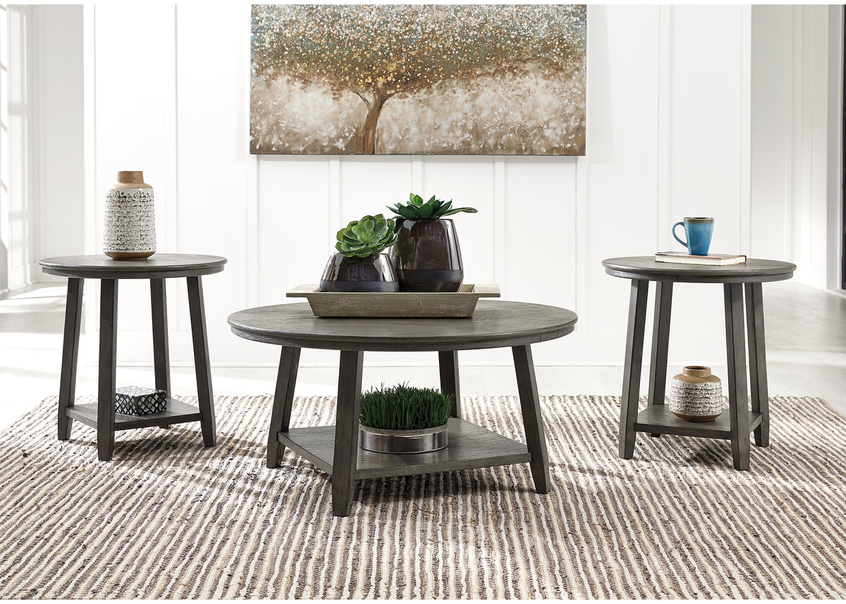 A2Z Furniture - Ashley Furniture - Caitbrook Table (Set of 3) - Occasional Table Set (3/CN) / Gray - T188-13