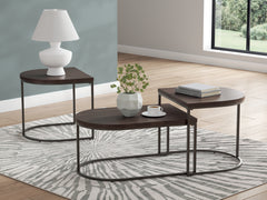 A2Z Furniture - Ashley Furniture - Vanmore Table (Set of 3) - Occasional Table Set (3/CN) / Dark Brown - T199-13