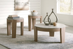 A2Z Furniture - Ashley Furniture - Guystone Table (Set of 3) - Occasional Table Set (3/CN) / Light Brown - T237-13