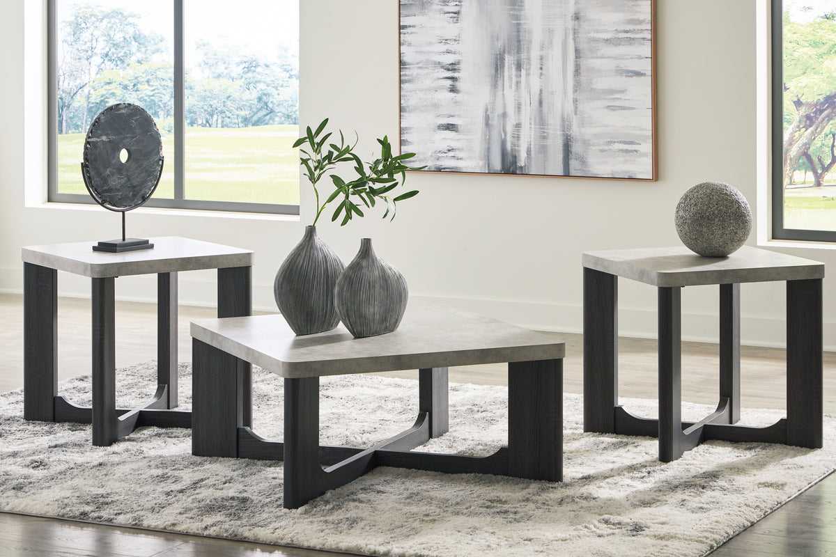 A2Z Furniture - Ashley Furniture - Sharstorm Table (Set of 3) - Occasional Table Set (3/CN) / Two-tone Gray - T251-13