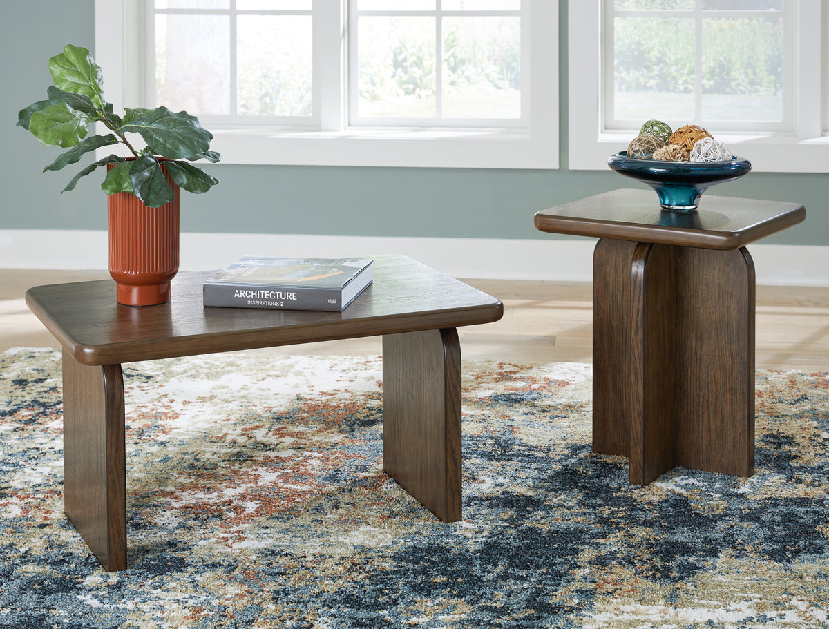 A2Z Furniture - Ashley Furniture - Shawbeck Table (Set of 2) - Occasional Table Set (Set of 2) / Medium Brown - T315-12