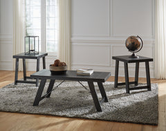 A2Z Furniture - Ashley Furniture - Noorbrook Table (Set of 3) - Occasional Table Set (3/CN) / Black/Pewter - T351-13