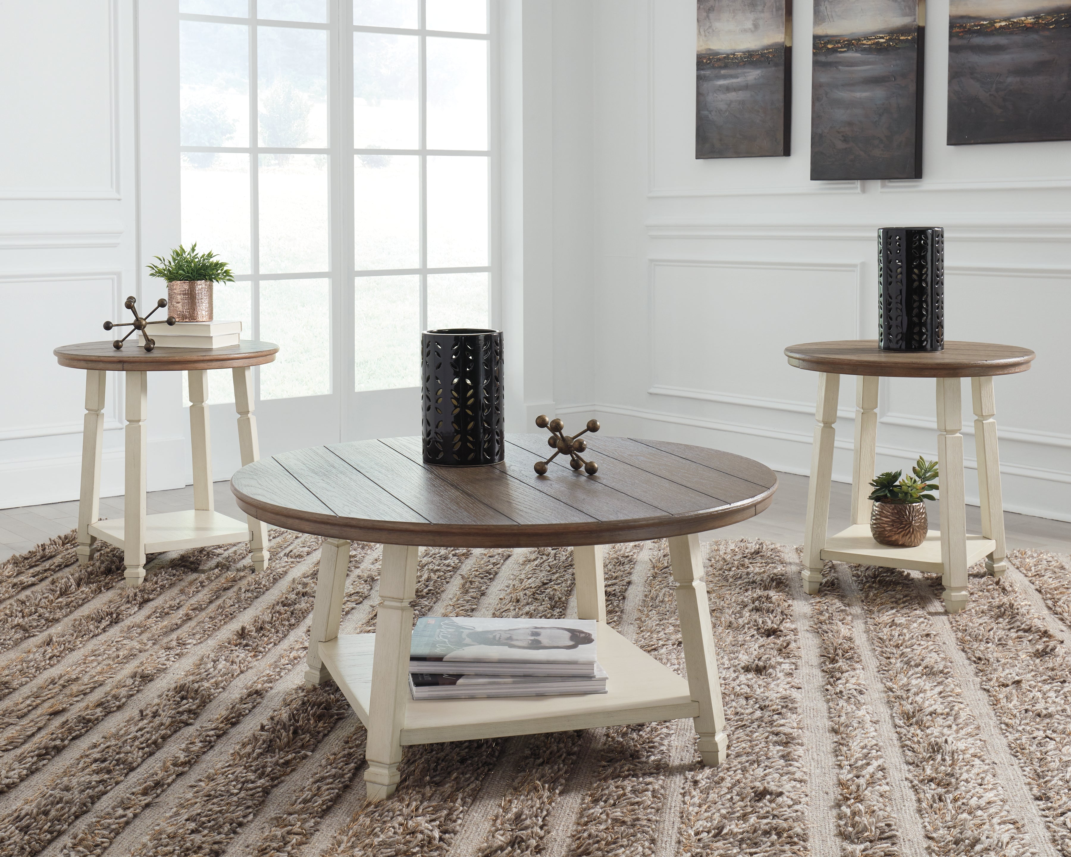 A2Z Furniture - Ashley Furniture - Bolanbrook Table (Set of 3) - Occasional Table Set (3/CN) / Two-tone - T377-13