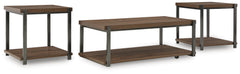 A2Z Furniture - Ashley Furniture - Trindwick Table (Set of 3) - Occasional Table Set (3/CN) / Brown/Gun Metal - T381-13
