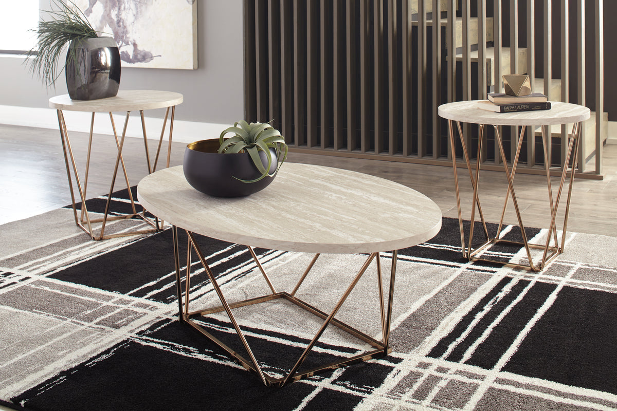 A2Z Furniture - Ashley Furniture - Tarica Table (Set of 3) - Occasional Table Set (3/CN) / Two-tone - T385-13