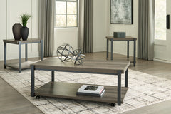 A2Z Furniture - Ashley Furniture - Wilmaden Table (Set of 3) - Occasional Table Set (3/CN) / Gray/Black - T393-13