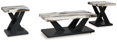 A2Z Furniture - Ashley Furniture - Cendill Table (Set of 3) - Occasional Table Set (3/CN) / Dark Brown/White/Black - T403-13
