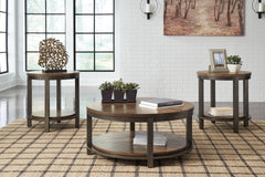 A2Z Furniture - Ashley Furniture - Roybeck Table (Set of 3) - Occasional Table Set (3/CN) / Light Brown/Bronze - T411-13