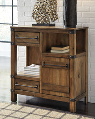 A2Z Furniture - Ashley Furniture - Roybeck Accent Cabinet - Accent Cabinet / Light Brown/Bronze - T411-40
