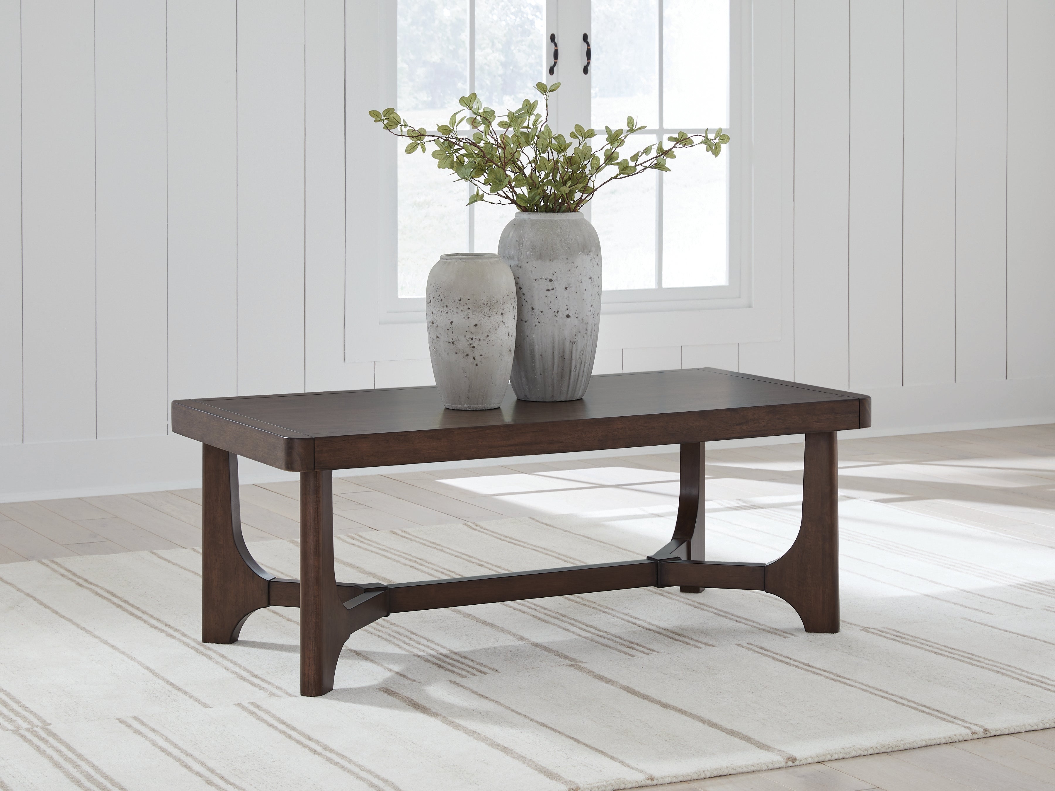 A2Z Furniture - Ashley Furniture - Korestone Coffee Table - Rectangular Cocktail Table / Dark Brown - T438-1