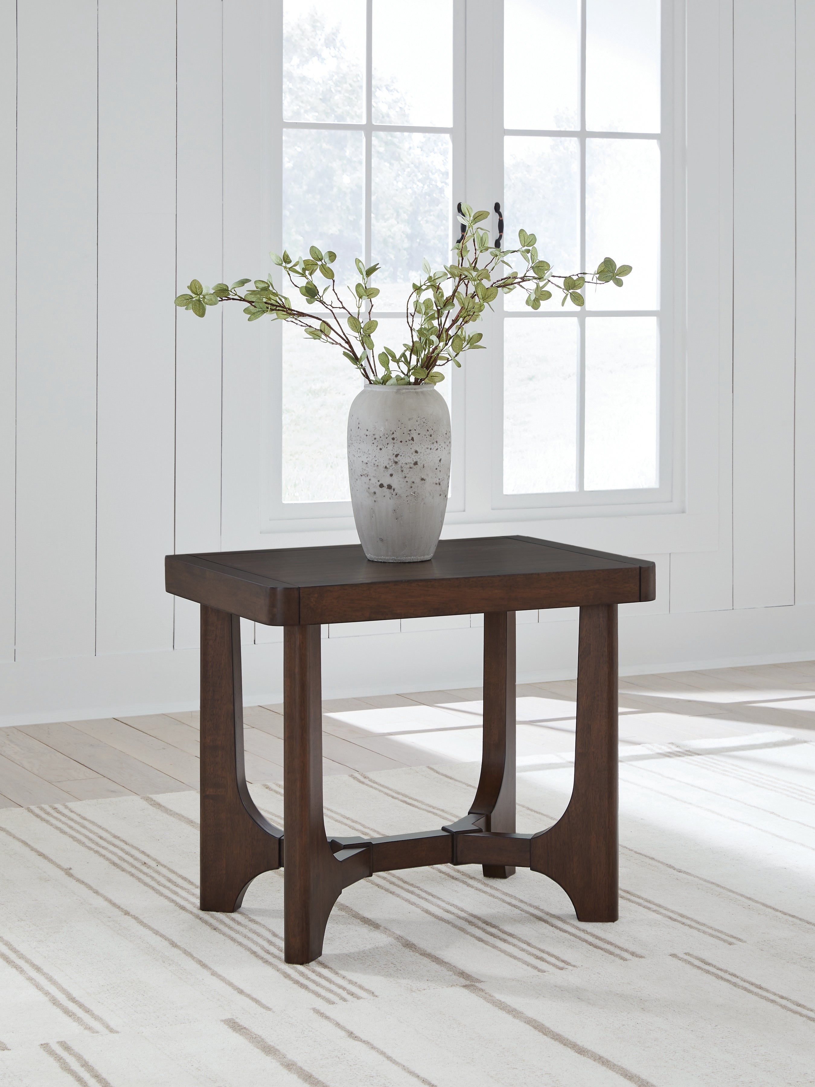 A2Z Furniture - Ashley Furniture - Korestone End Table - Rectangular End Table / Dark Brown - T438-3