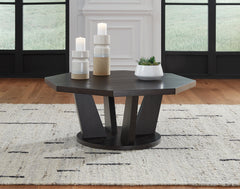A2Z Furniture - Ashley Furniture - Chasinfield Coffee Table - Octagon Cocktail Table / Dark Brown - T458-8