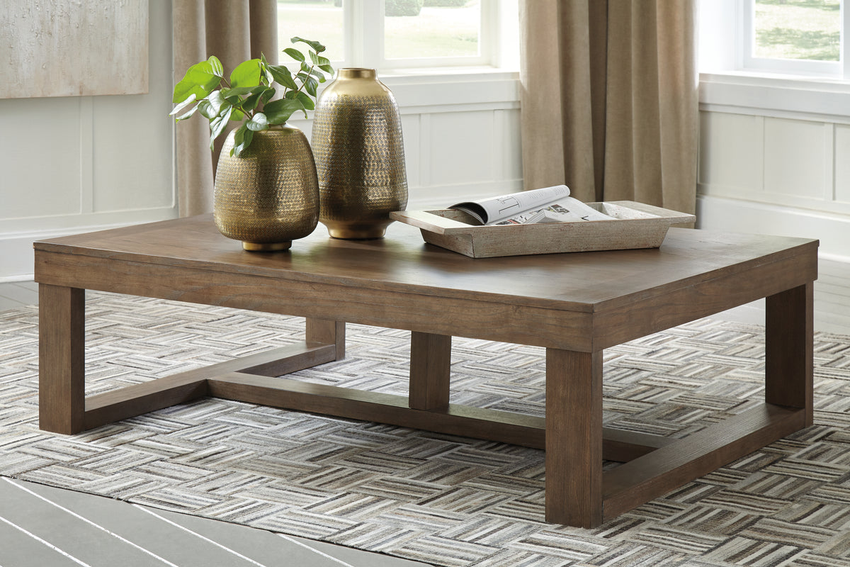 A2Z Furniture - Ashley Furniture - Cariton Coffee Table - Rectangular Cocktail Table / Gray - T471-1