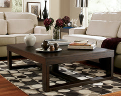 A2Z Furniture - Ashley Furniture - Watson Coffee Table - Rectangular Cocktail Table / Dark Brown - T481-1