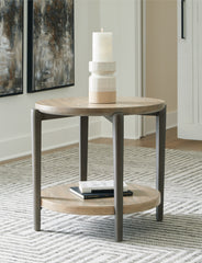 A2Z Furniture - Ashley Furniture - Dyonton End Table - Round End Table / Light Grayish Brown - T574-6