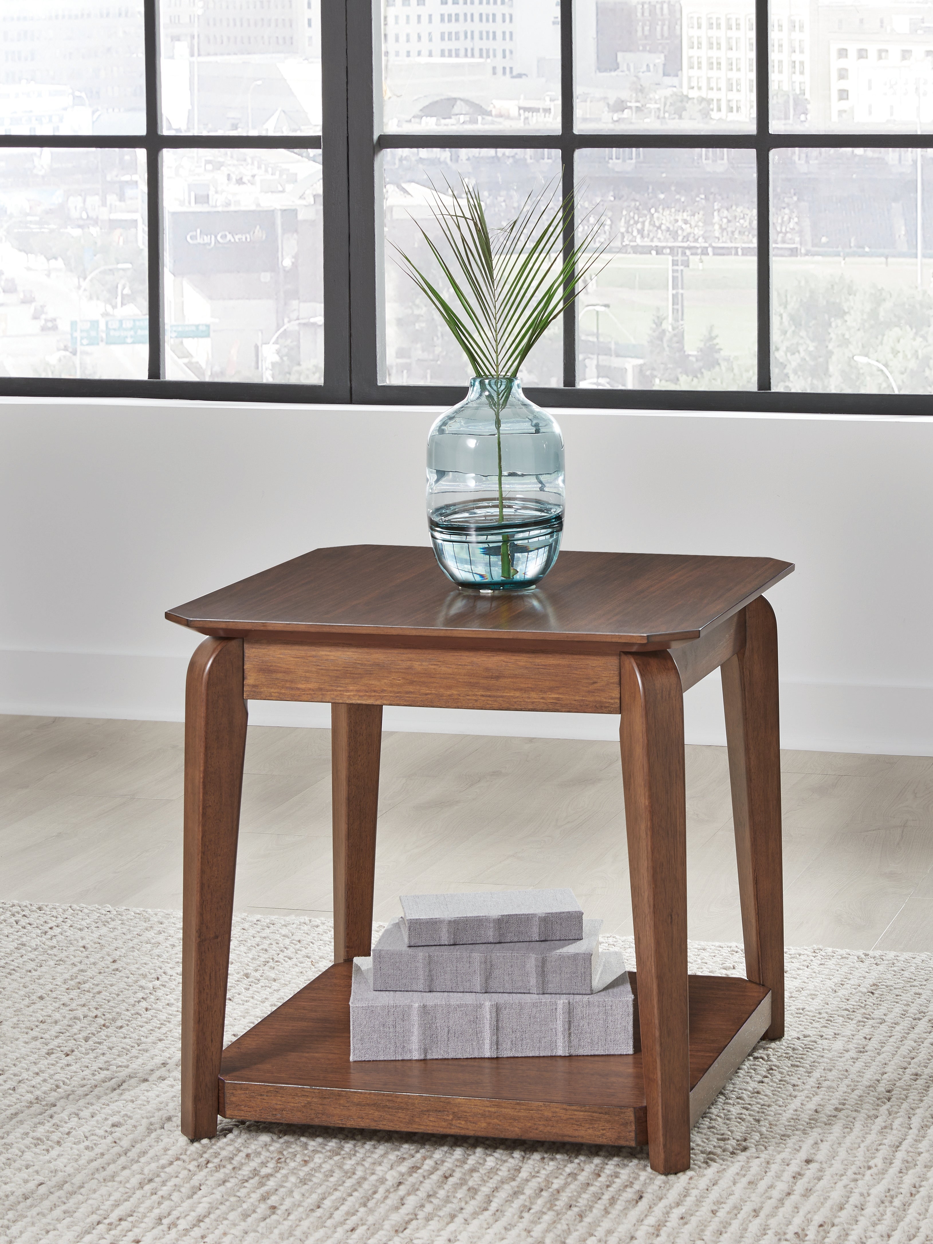 A2Z Furniture - Ashley Furniture - Trenmour End Table - Square End Table / Medium Brown - T596-2