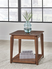 A2Z Furniture - Ashley Furniture - Trenmour End Table - Square End Table / Medium Brown - T596-2