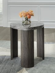 A2Z Furniture - Ashley Furniture - Surmour End Table - Triangle End Table / Gray/Brown - T600-6